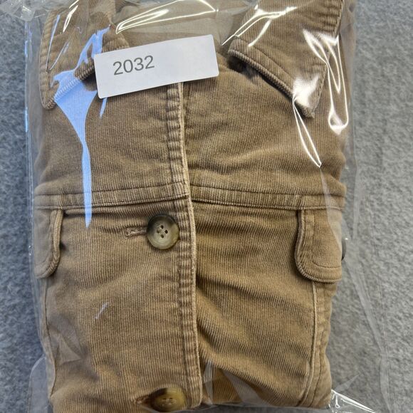 Villager Womens Corduroy Jacket 12 Beige Stretch Button Front Classic Retro Y2K - Picture 12 of 12